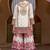 White chinon silk embroidered sharara suit