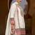 White chinon silk embroidered sharara suit