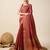 maroon banarasi silk blend saree