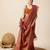 maroon banarasi silk blend saree