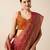 maroon banarasi silk blend saree