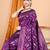 wine double zari weaving silk blend saree with contrast pallu