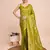 light_green gold jari weaving silk blend saree