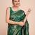 sea_green gold jari weaving silk blend saree