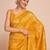 yellow gold jari weaving silk blend saree