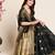 black semi cotton saree with blouse