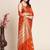 orange semi cotton saree with blouse
