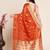 orange semi cotton saree with blouse