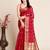 red semi cotton saree with blouse