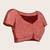 red semi cotton saree with blouse