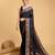 black jacquard saree with blouse piece