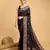 black jacquard saree with blouse piece