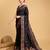 black jacquard saree with blouse piece