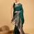 green jacquard saree with blouse piece