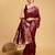 maroon jacquard saree with blouse piece