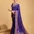 purple jacquard saree with blouse piece