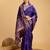 purple jacquard saree with blouse piece