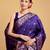 purple jacquard saree with blouse piece