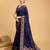 blue jacquard saree with blouse piece