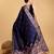 blue jacquard saree with blouse piece
