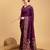 wine jacquard saree with blouse piece