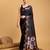 black jacquard saree with blouse piece