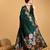 green jacquard saree with blouse piece