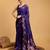 purple jacquard saree with blouse piece