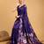 purple jacquard saree with blouse piece