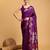 wine jacquard saree with blouse piece
