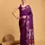 wine jacquard saree with blouse piece