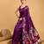 wine jacquard saree with blouse piece