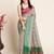 beige silk blend saree with contrast zari border pallu and matching blouse