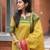 Kanchi Cotton Kurta Set with Zari Dupatta, Hair Bow & Pearl Necklace