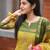 Kanchi Cotton Kurta Set with Zari Dupatta, Hair Bow & Pearl Necklace