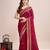 maroon silk blend saree with contrast zari border pallu and matching blouse