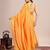 yellow silk blend saree with contrast zari border pallu and matching blouse