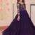 Purple faux blooming with sequins & zari embroidered work gown