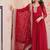 Faux georgette with embroidered work wedding gown dupatta