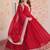 Faux georgette with embroidered work wedding gown dupatta