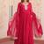 Faux georgette with embroidered work wedding gown dupatta