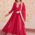 Faux georgette with embroidered work wedding gown dupatta