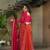 Ranipink faux georgette with zari & sequins embroidered work wedding gown