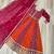 Ranipink faux georgette with zari & sequins embroidered work wedding gown