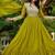 Perrot star georgette with embroidery beads sequins-work gown with dupatta