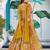 yellow zari embroidered chinon lehenga choli with dupatta