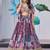 purple chinon zari work bridesmaid lehenga choli with dupatta