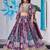purple chinon zari work bridesmaid lehenga choli with dupatta