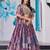 purple chinon zari work bridesmaid lehenga choli with dupatta