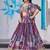 purple chinon zari work bridesmaid lehenga choli with dupatta